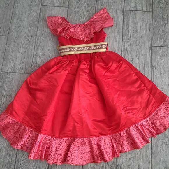 Disney Store Elena of Avalor Red Princess Dress Costume Size 4 - Picture 10 of 10